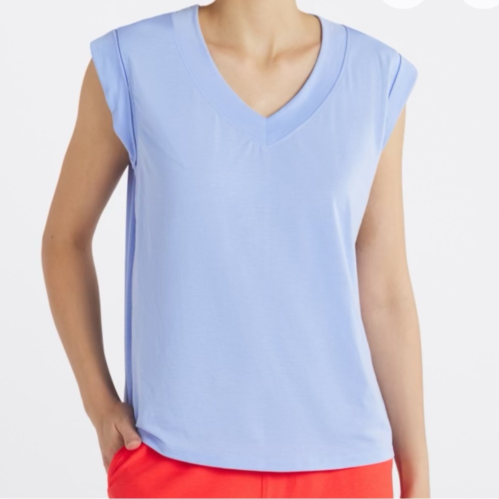 MPG Sport StitchFix V-Neck Light Blue Women's Top, Size XL